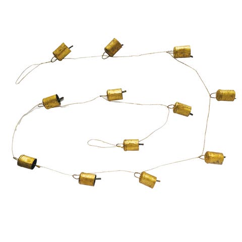 Iron Bell Garland with Jute Cord