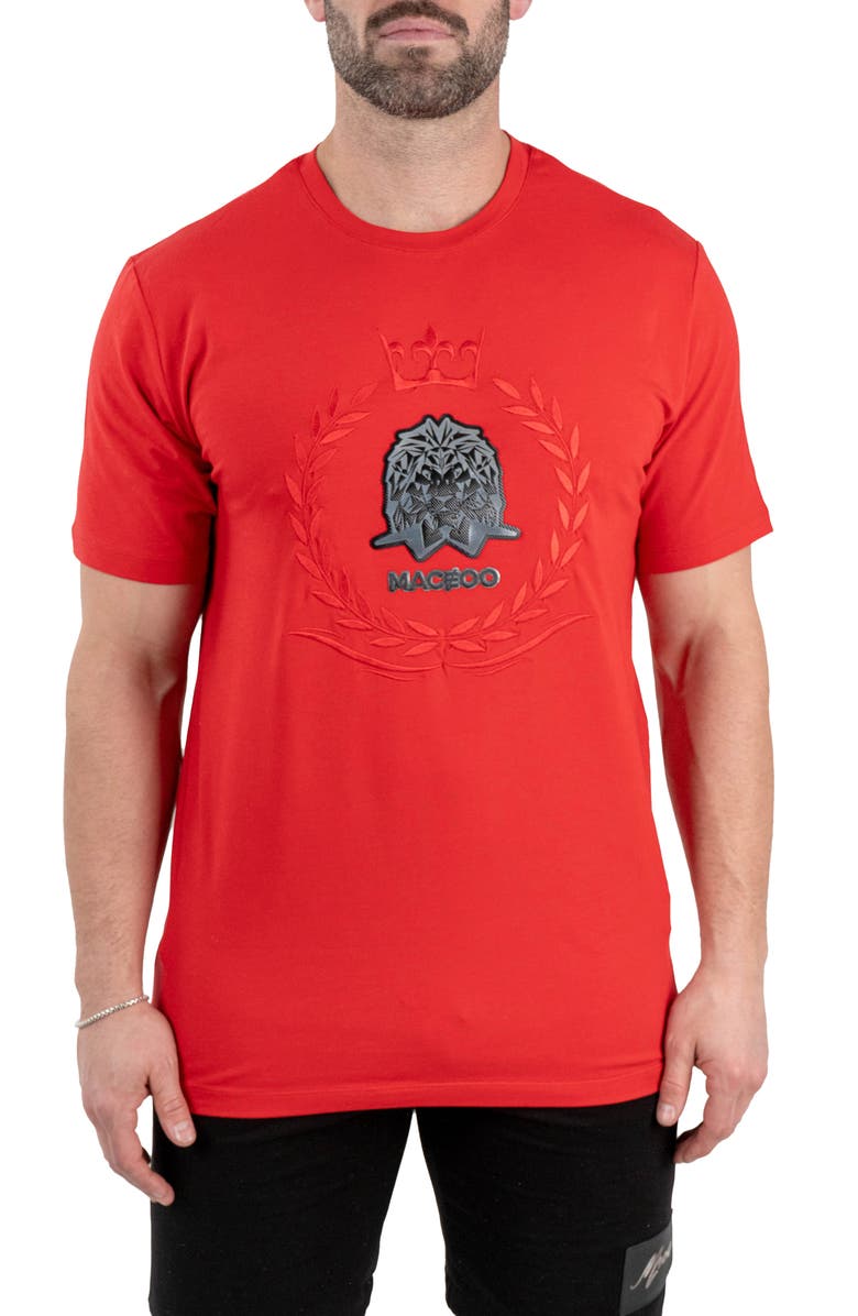Maceoo Lion Crown Cotton Graphic T-Shirt, Main, color, 