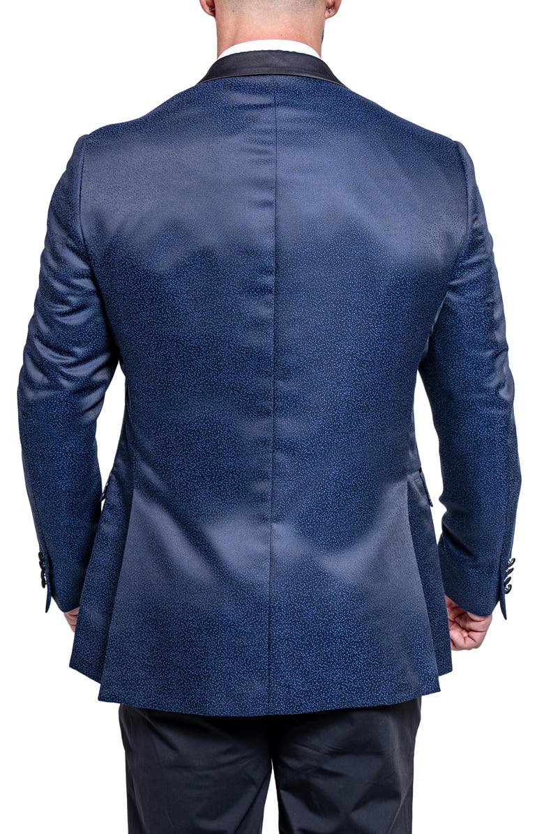 Maceoo Tesla Ascension2166 Blue Satin Jacquard Dinner Jacket, Alternate, color, Blue