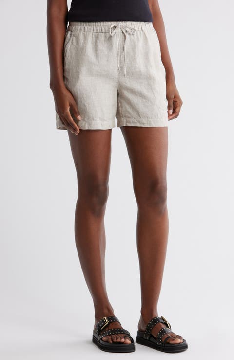 Palmbray High Waist Linen Shorts