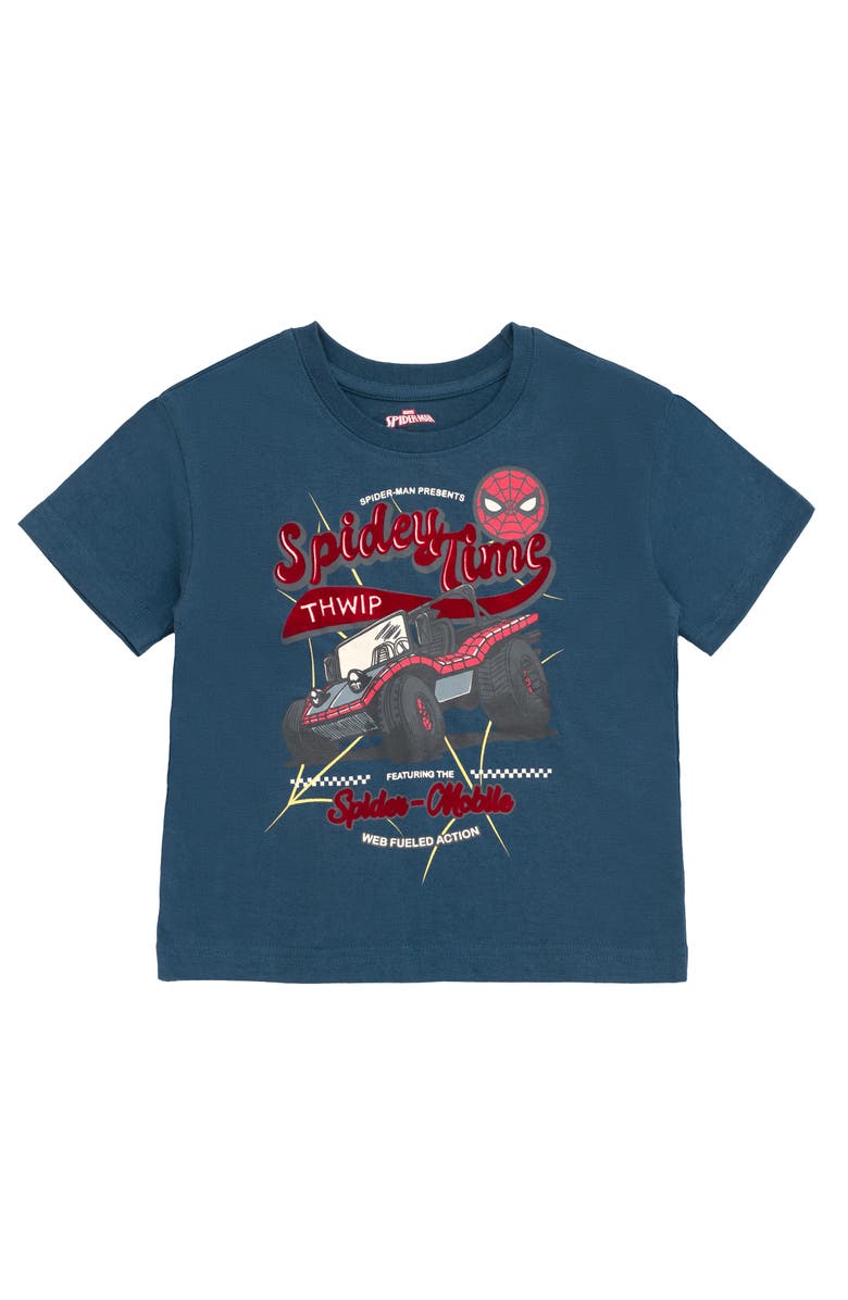Marvel Spider-Man 2-Piece T-Shirt and Shorts Set, Alternate, color, Spider Man Navy Gray