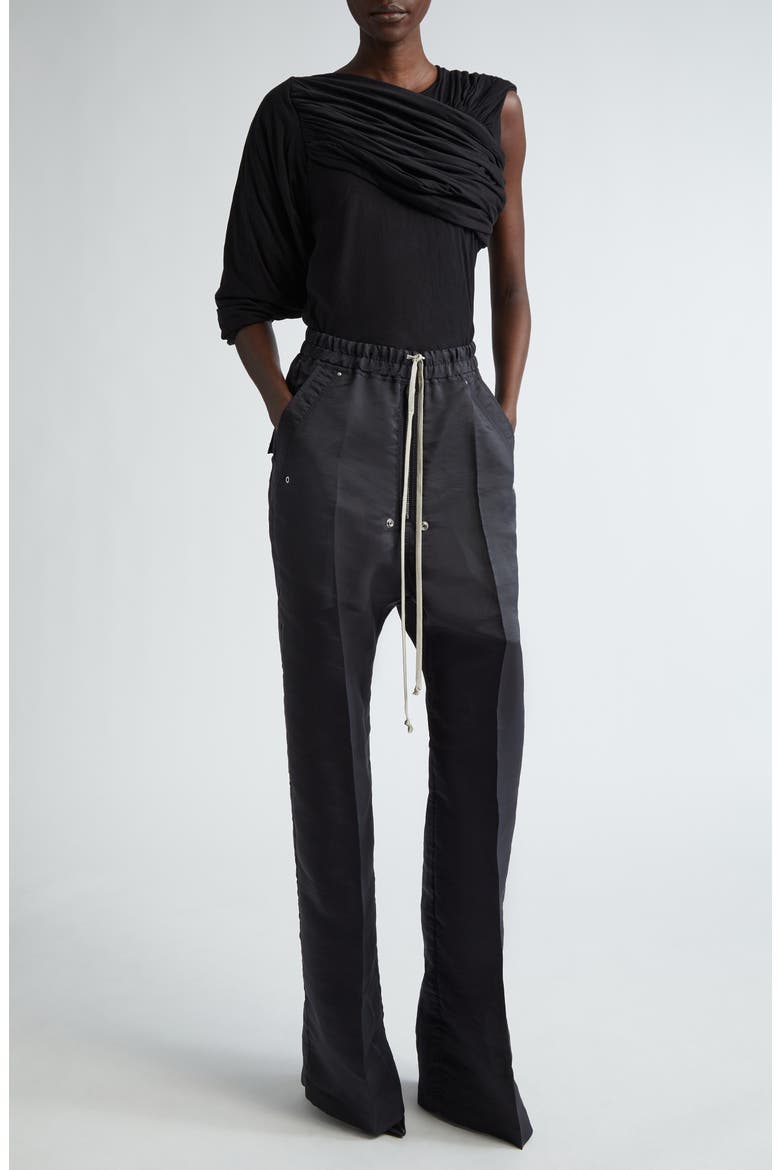 Lido Draped Harness T-Shirt, Alternate, color, BLACK