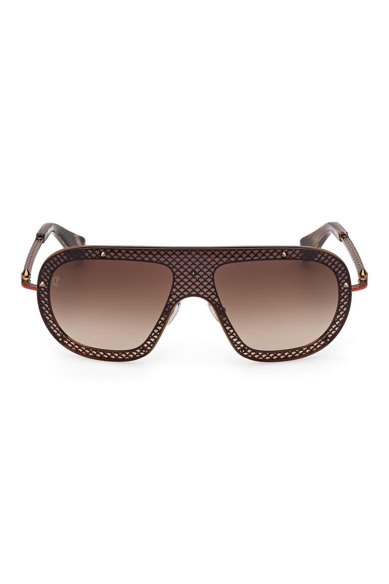 130mm Shield Sunglasses, Main, color, BRONZE / BRONZE RED ENAMEL