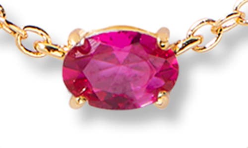 Brook & York Willow Birthstone Layering Necklace In Gold July