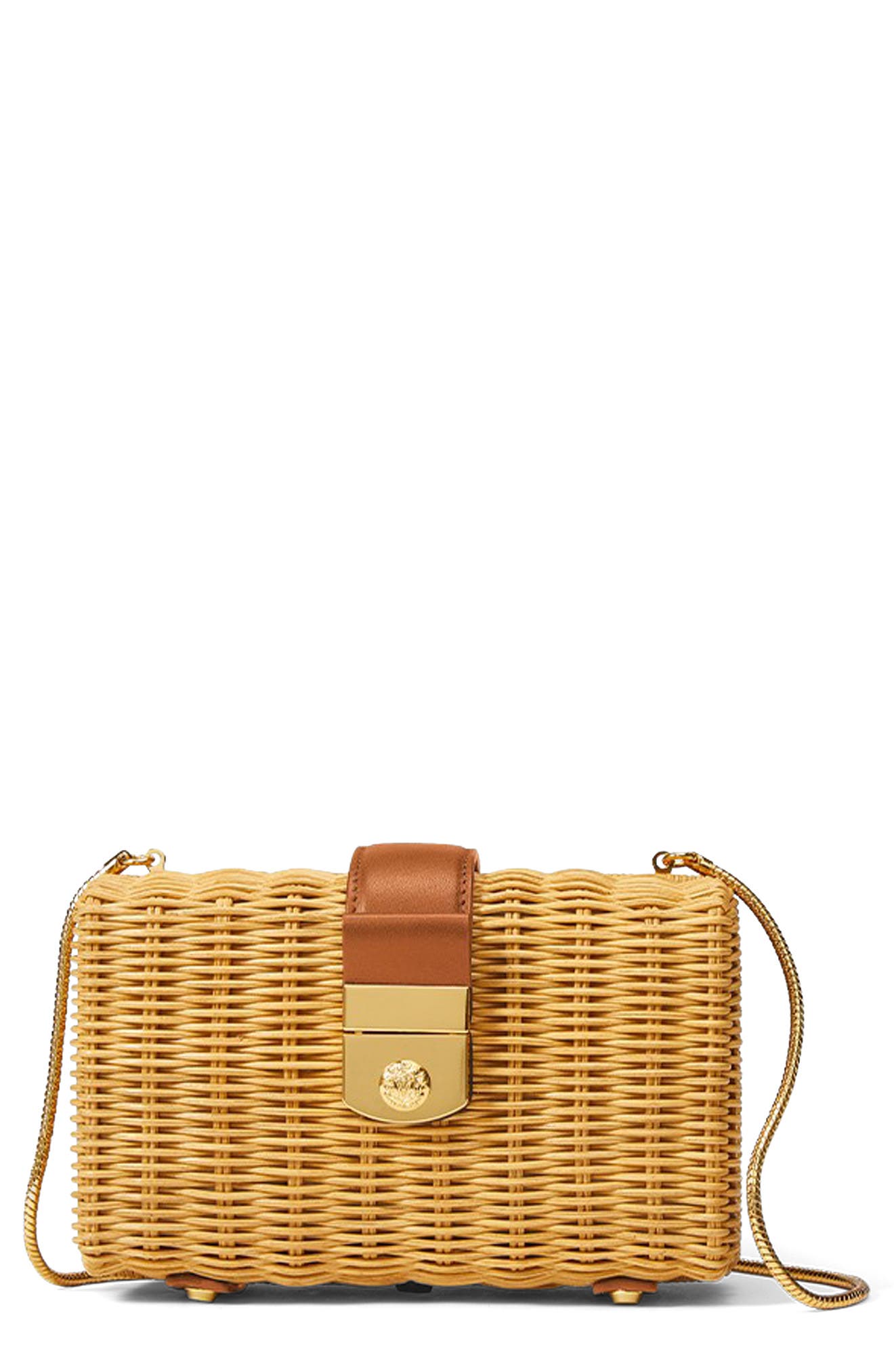 Veronica Beard Lock Rattan Box Clutch | Nordstrom