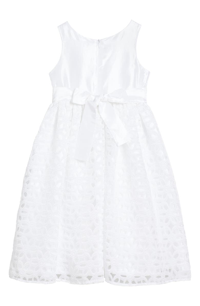 Sorbet Floral Burnout Fit & Flare Dress, Alternate, color, 