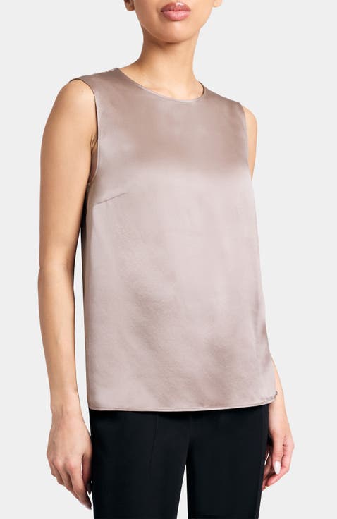 Demi Sleeveless Top in Silk Charmeuse