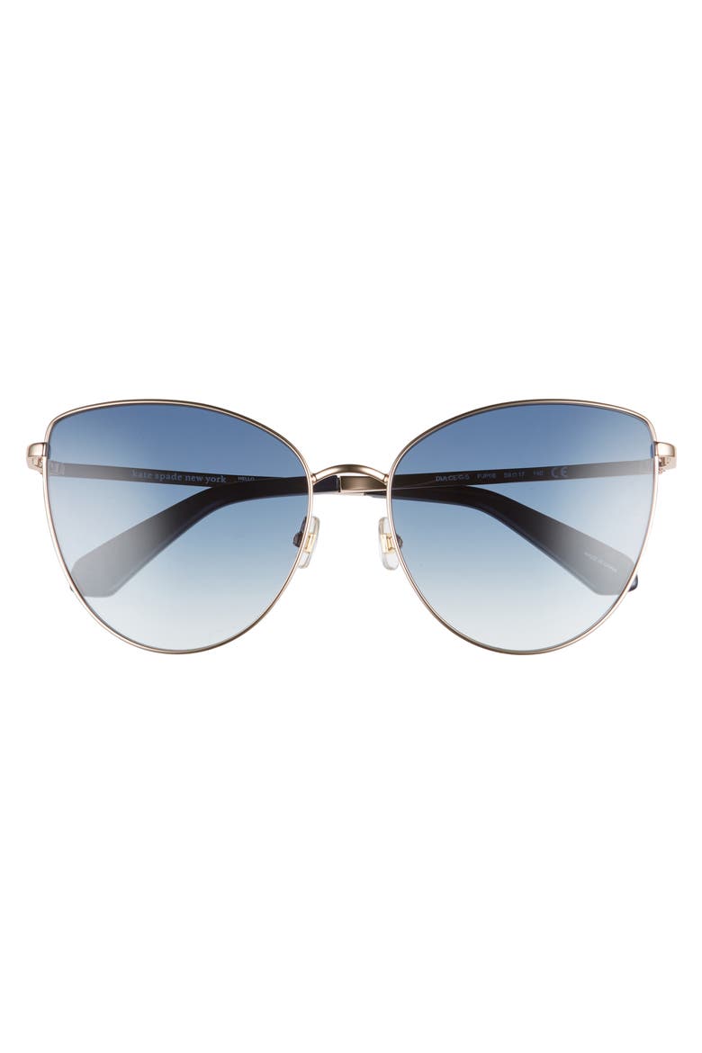 dulce 59mm cat eye sunglasses, Alternate, color, BLUE/ DARK BLUE GRAD