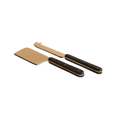 The Collective Home Cheese Tools Set Of 2 In Gold