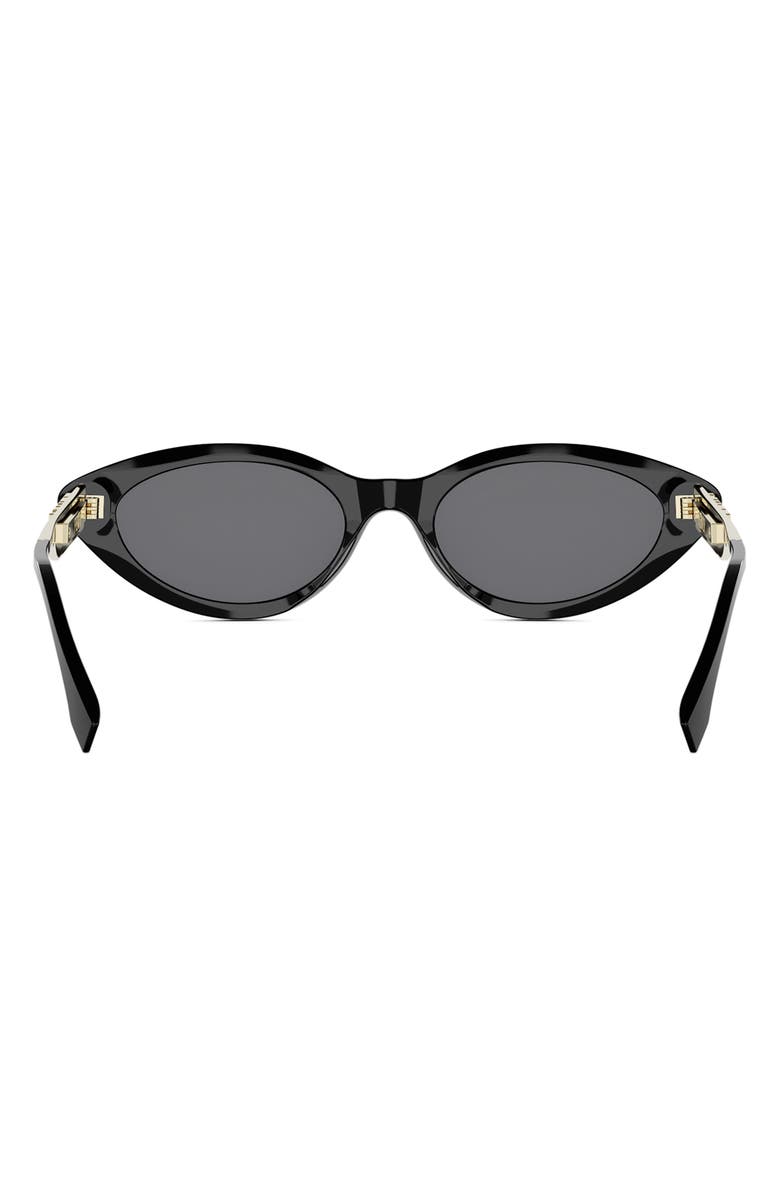 Fendi graphy 51mm Cat Eye Sunglasses, Alternate, color, Shiny Black / Smoke
