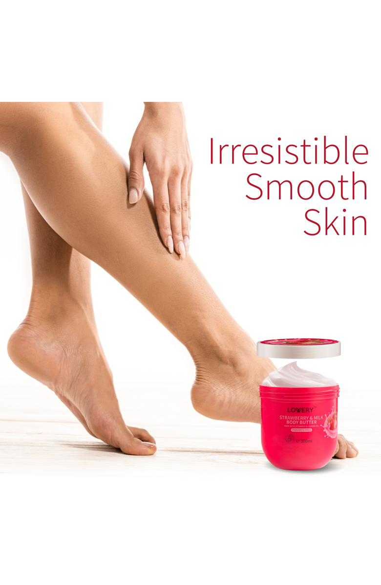 Lovery Ultra-Hydrating Shea Butter Body Cream, Alternate, color, Strawberry Milk