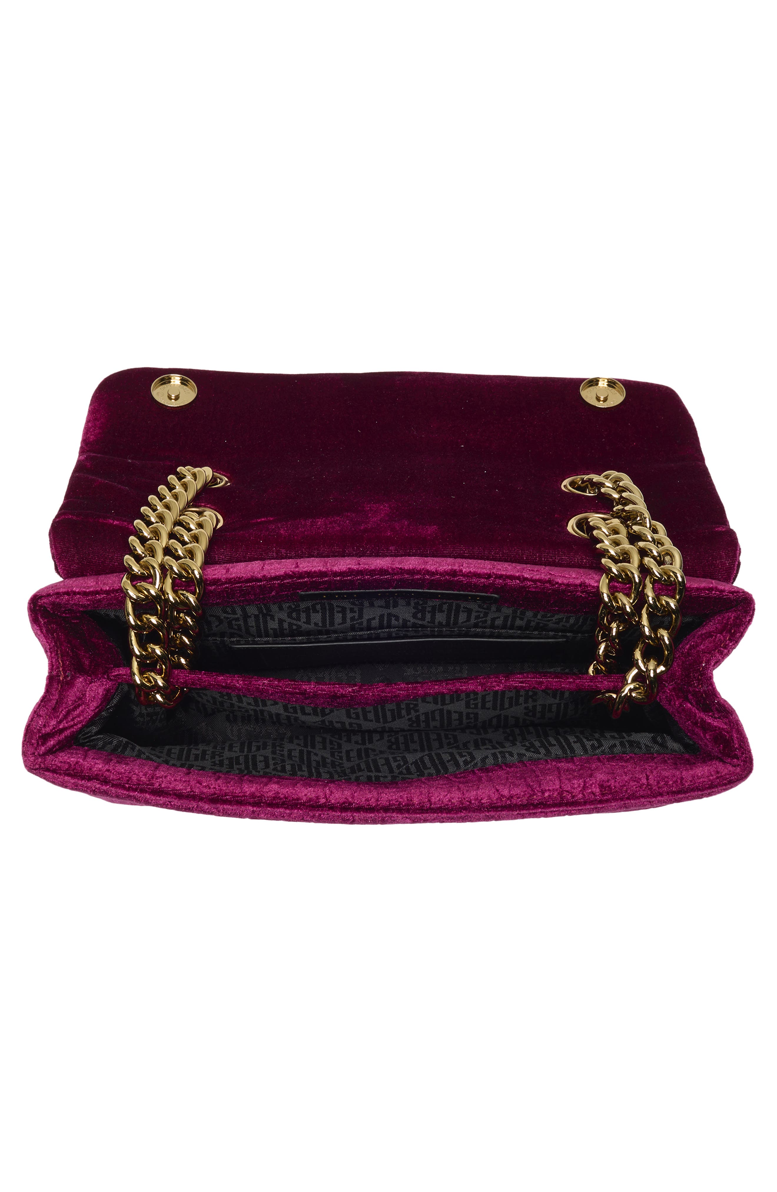 Kurt Geiger London Velvet Brixton Shoulder Bag, Alternate, color, Medium Red