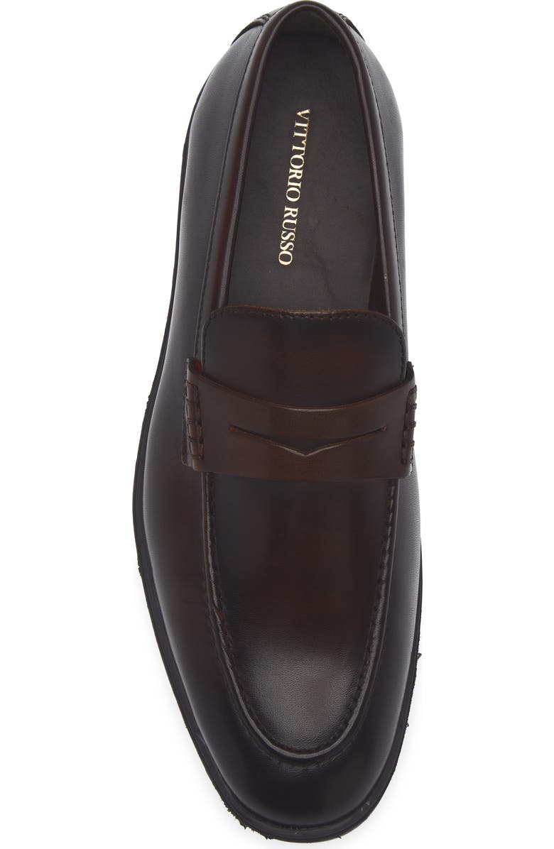VITTORIO RUSSO Jimmy Penny Loafer, Alternate, color, Vit Val Dk Brown