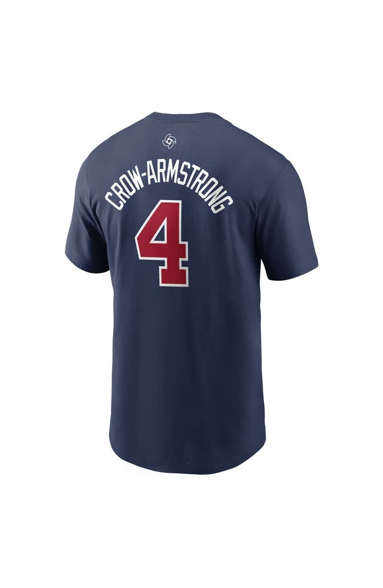 Nike Men's Nike Pete Crow-Armstrong Navy USA Baseball 2026 World Baseball Classic Name & Number T-Shirt, Alternate, color, Navy
