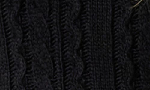 Astr The Label Longline Cable Stitch Turtleneck Sweater In Black