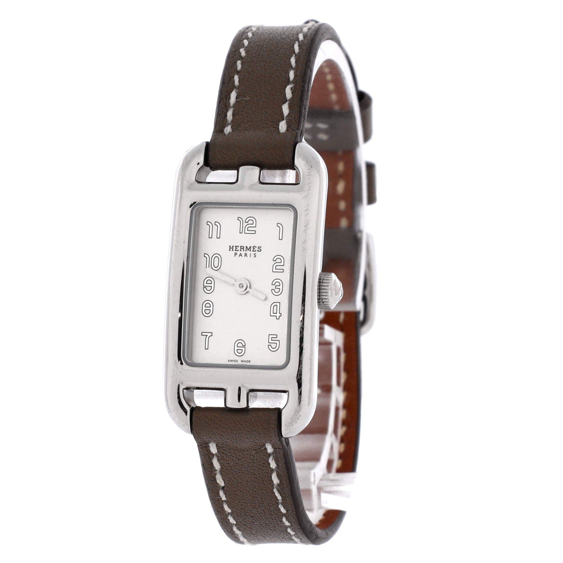 Nantucket Quartz Watch Stainless Steel and Leather 17, Alternate, color, Gray
