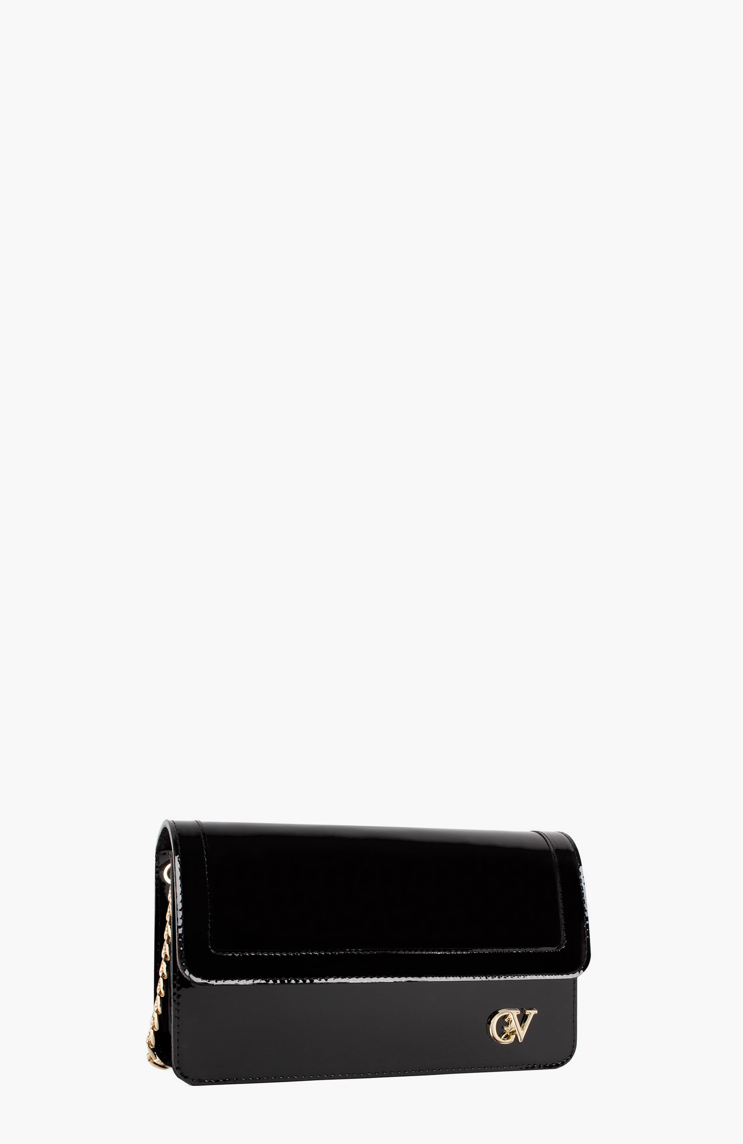 Iconic By Cavalinho Patent Leather Clutch Shoulder Bag 648, Alternate, color, Black