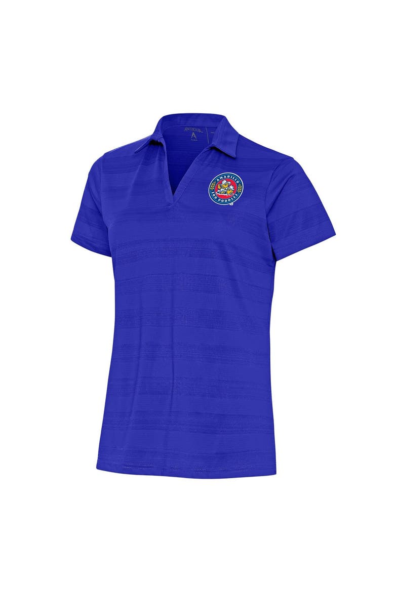 Women's Antigua Royal Amarillo Sod Poodles Compass Polo, Alternate, color, Royal