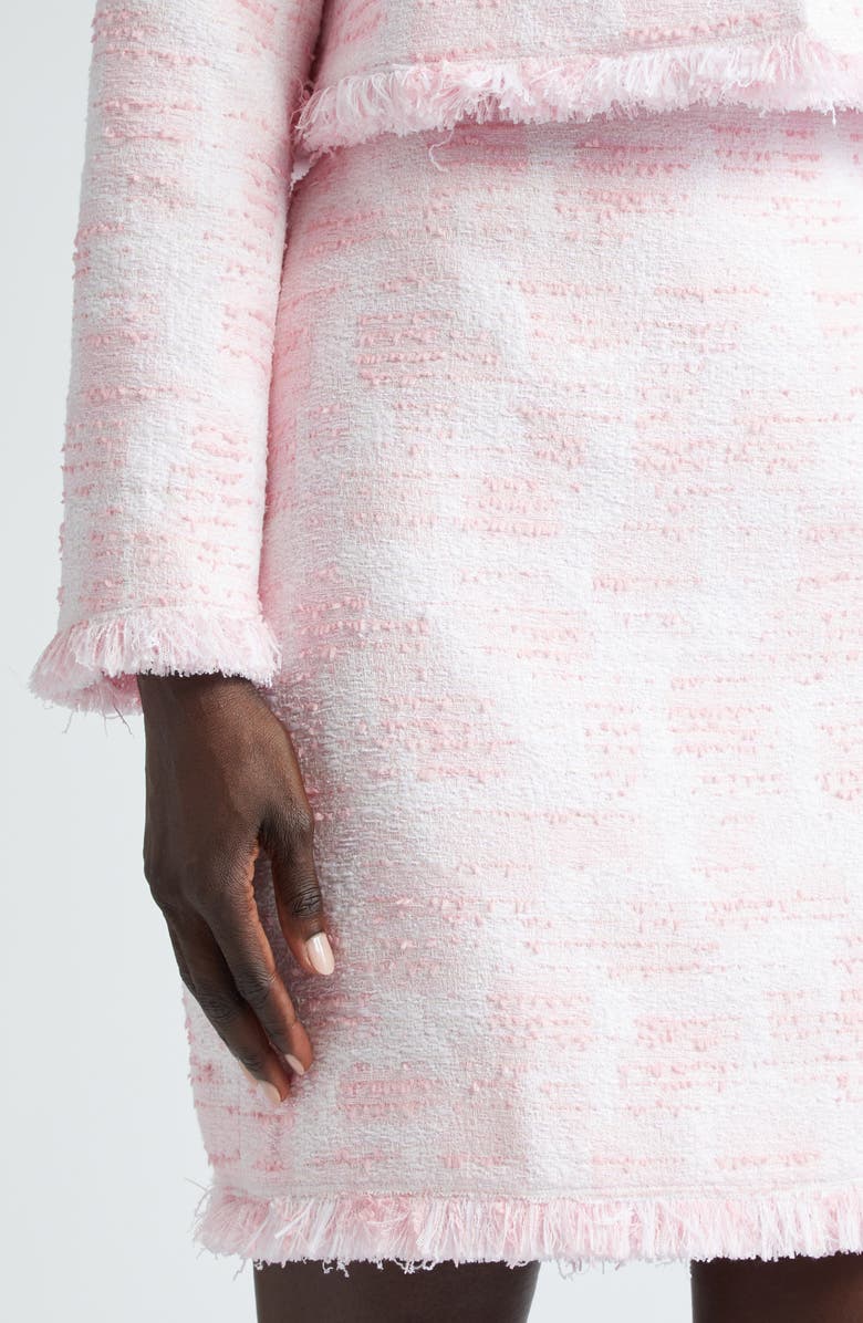 Oscar de la Renta Textured Tweed A-Line Skirt, Alternate, color, 