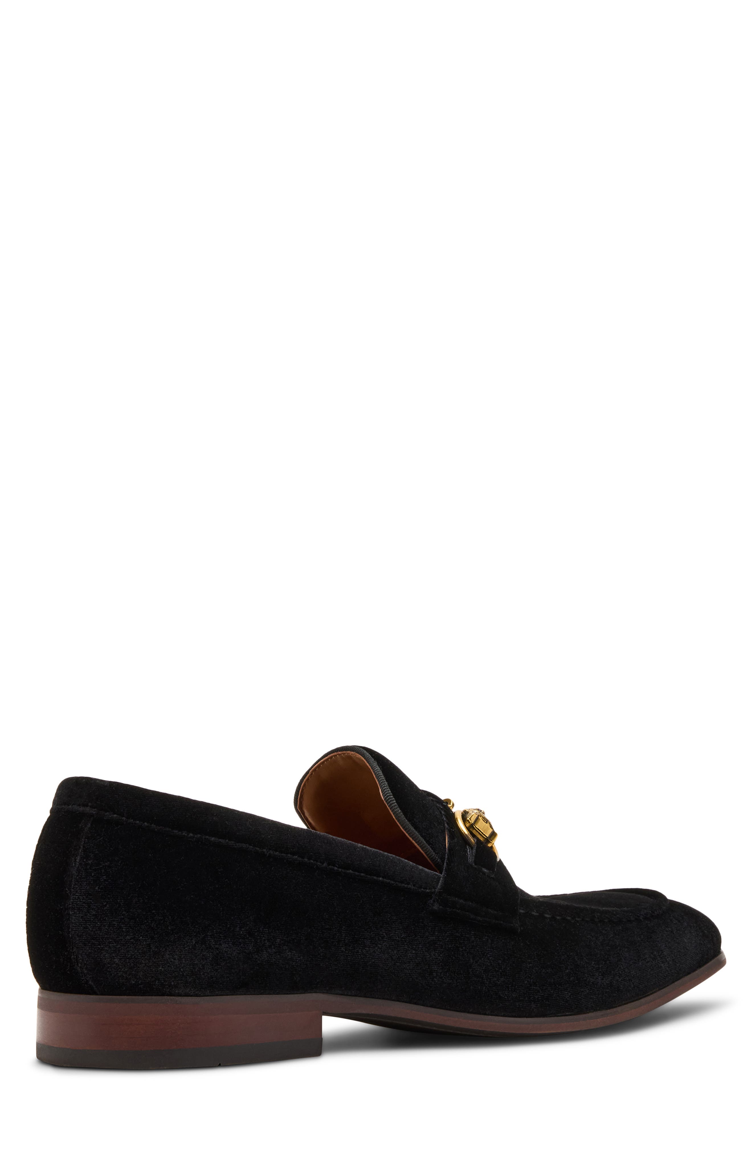 Steve Madden Jandre Velvet Bit Loafer, Alternate, color, Black Velvet