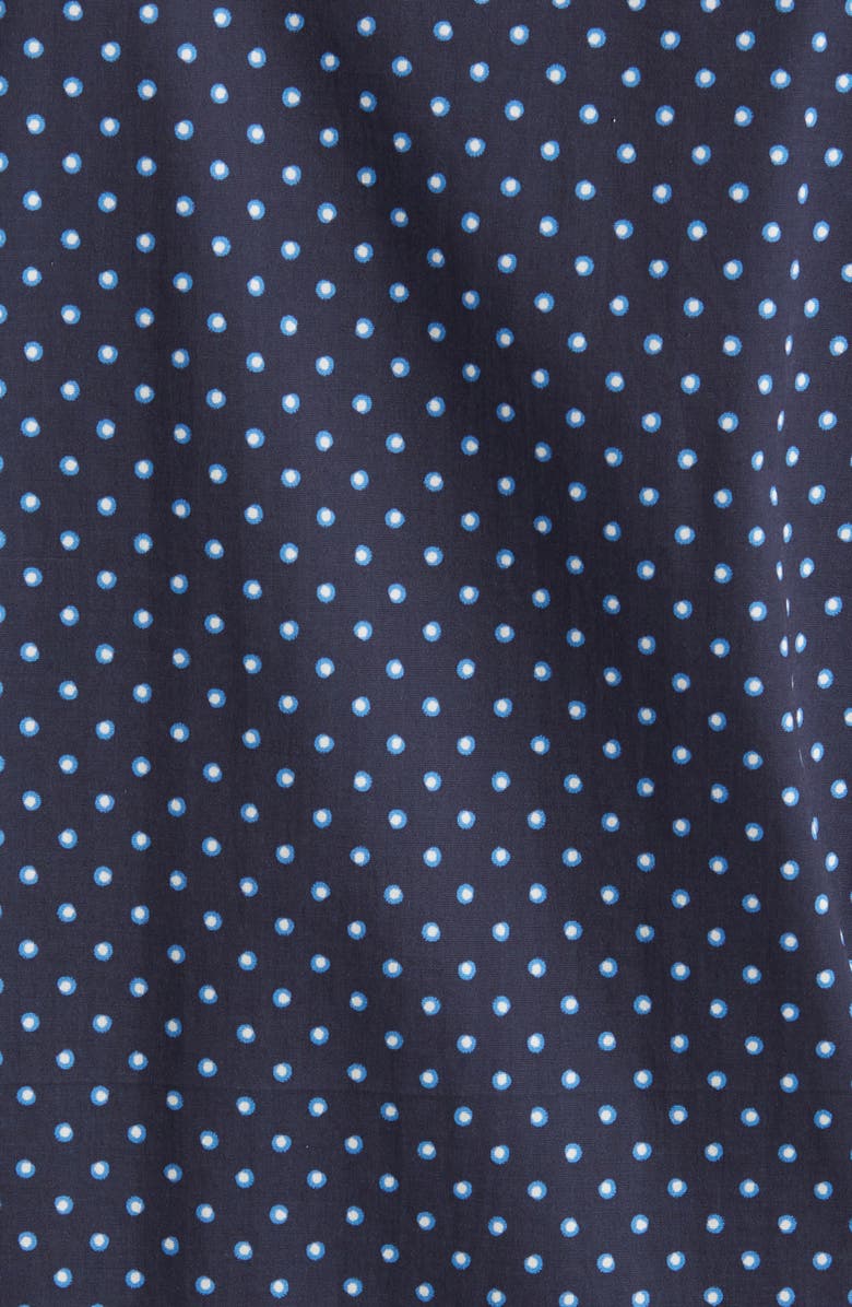 Stone Rose Painted Dot Print Stretch Cotton Button-Up Shirt, Alternate, color, Navy