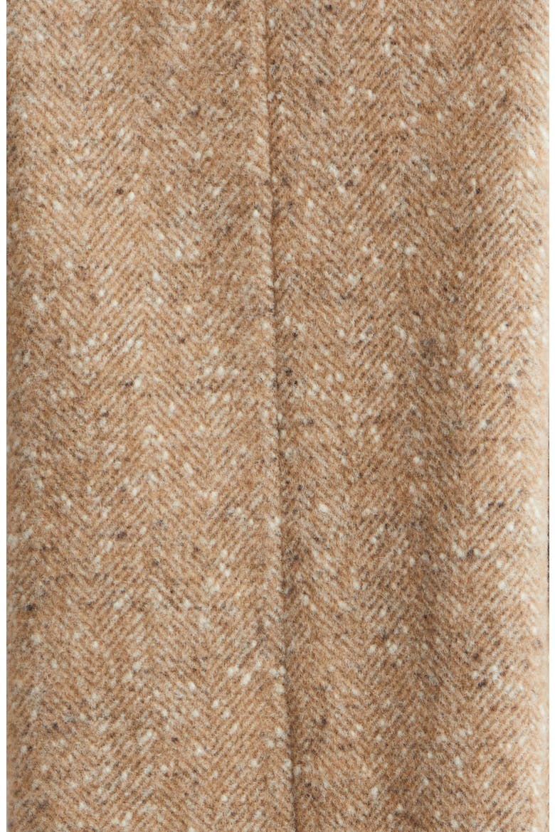 Alpaca Blend Herringbone Trench Coat, Alternate, color, 2113 CAMEL