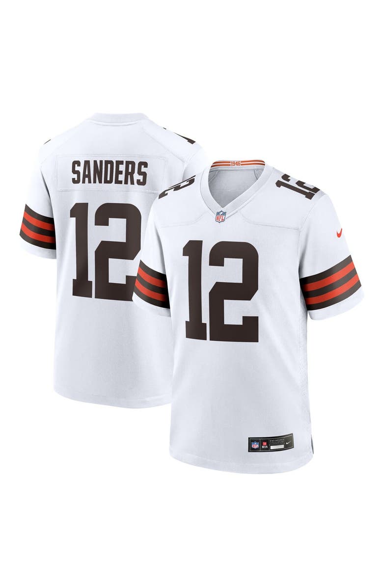 Nike Men's Nike Shedeur Sanders White Cleveland Browns 2025 NFL Draft Game Jersey, Main, color, White