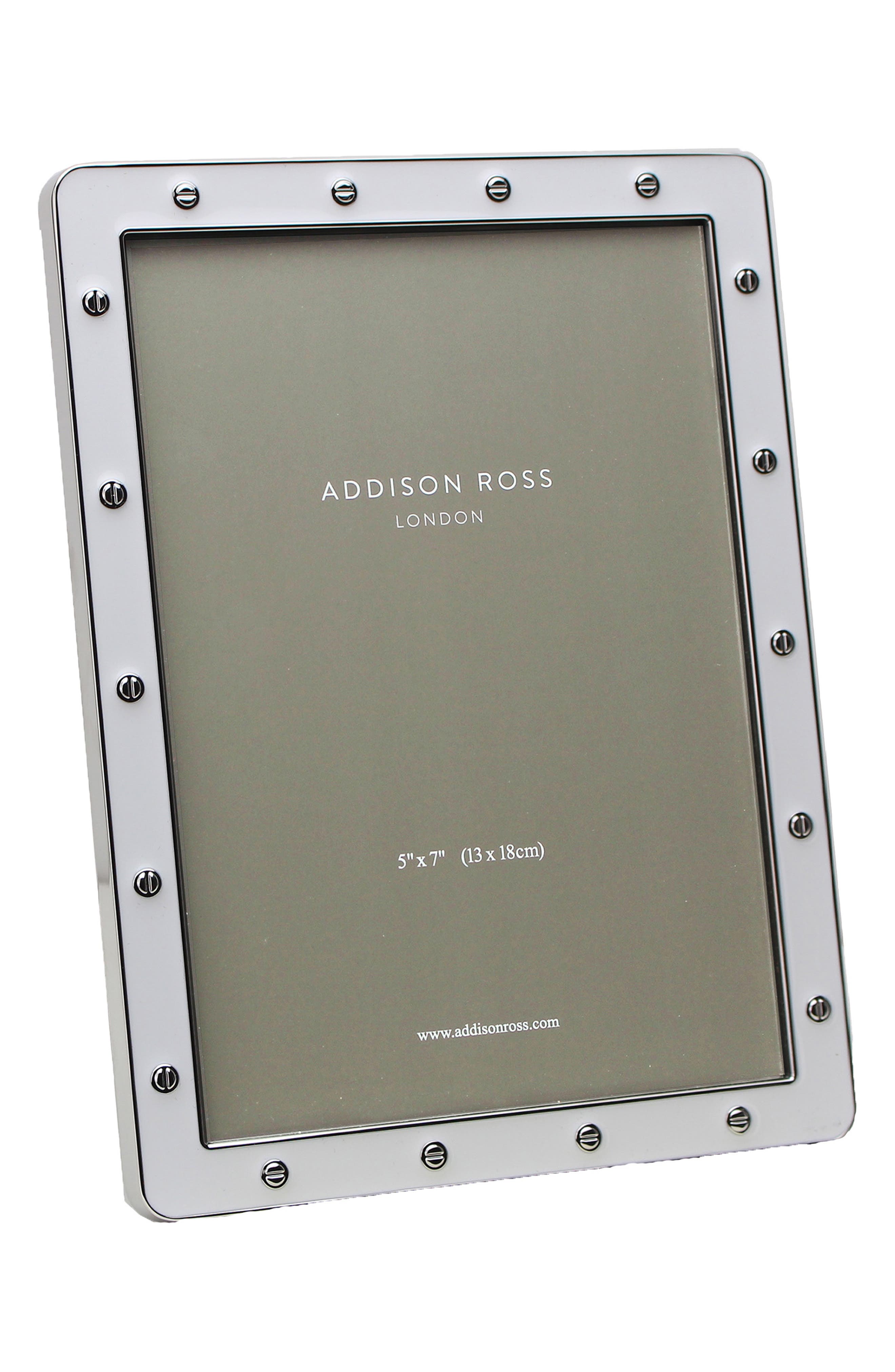 Addison Ross London Locket Silver Plated 5 x 7-Inch Picture Frame in White 