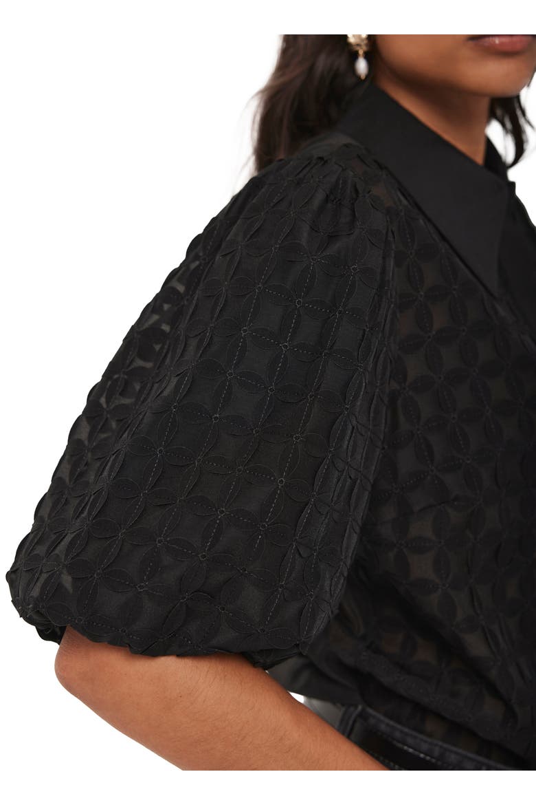 Petal Detail Shirt, Alternate, color, Black