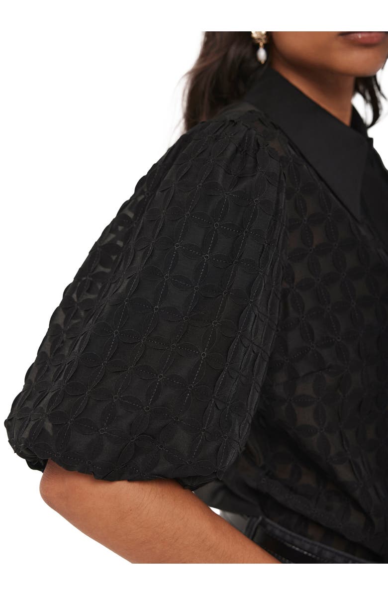 MINT VELVET Petal Detail Shirt, Alternate, color, Black