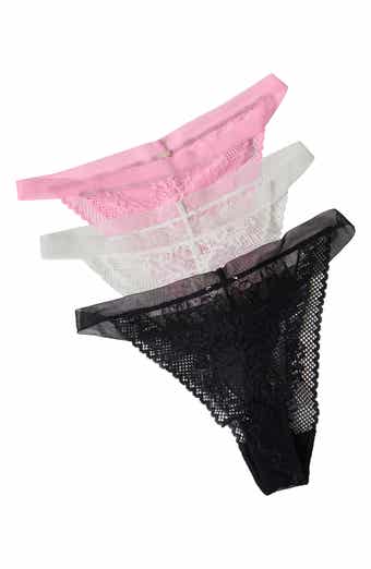 Free People Reya Assorted 3-Pack Lace Bikini Briefs