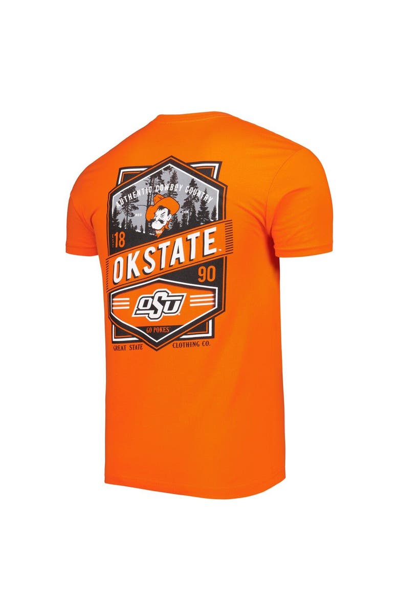 GREAT STATE CLOTHING Men's Orange Oklahoma State Cowboys Double Diamond Crest T-Shirt, Alternate, color, 