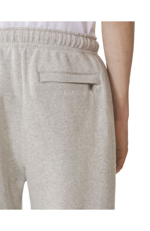 Lanvin Cotton Fleece And Cashmere Jogging Pants In Gray