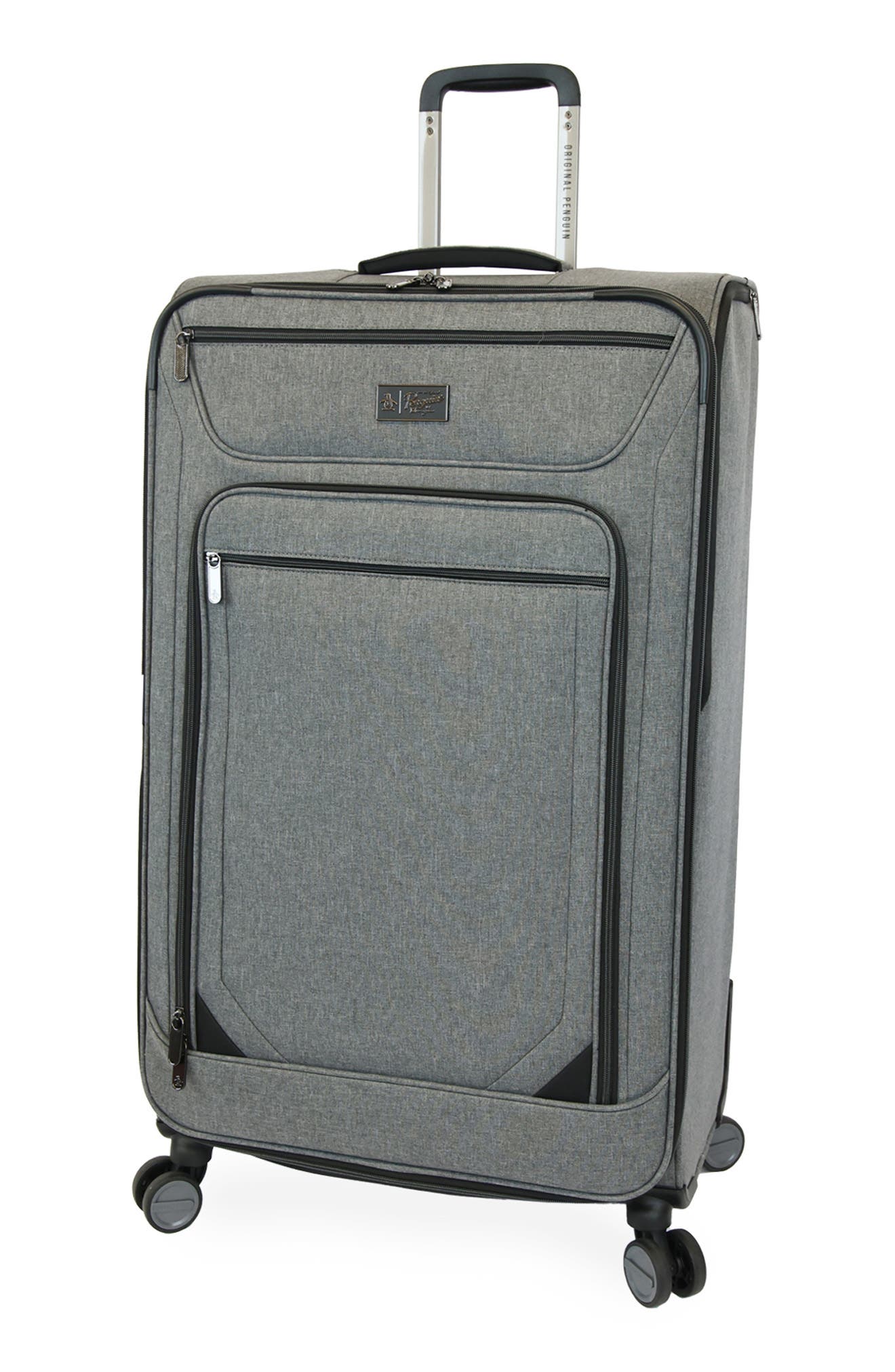 Original Penguin Hedge XL 3-Piece Softside Luggage Set, Alternate, color, Grey Crosshatch
