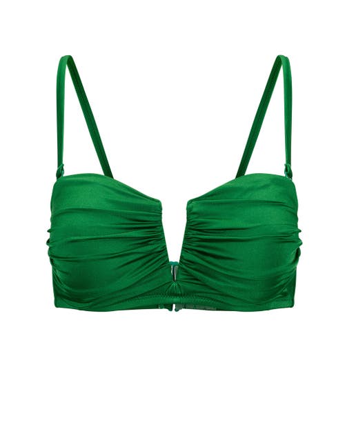 Adore Me Tanisha Swimwear Bikini Top In Dark Green