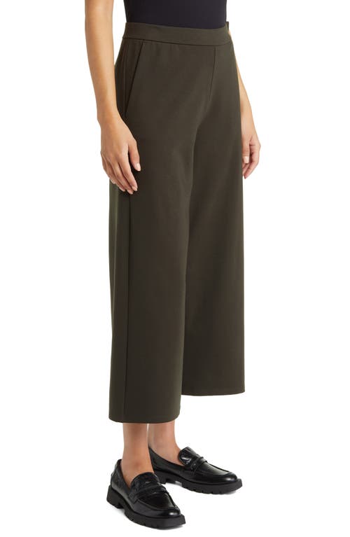Eileen Fisher Cropped Wide Leg Pant In Brown