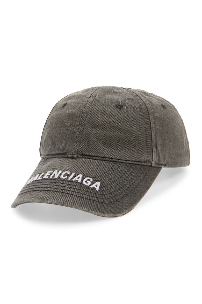 Embroidered Logo Baseball Cap, Main, color, BLACK/ WHITE