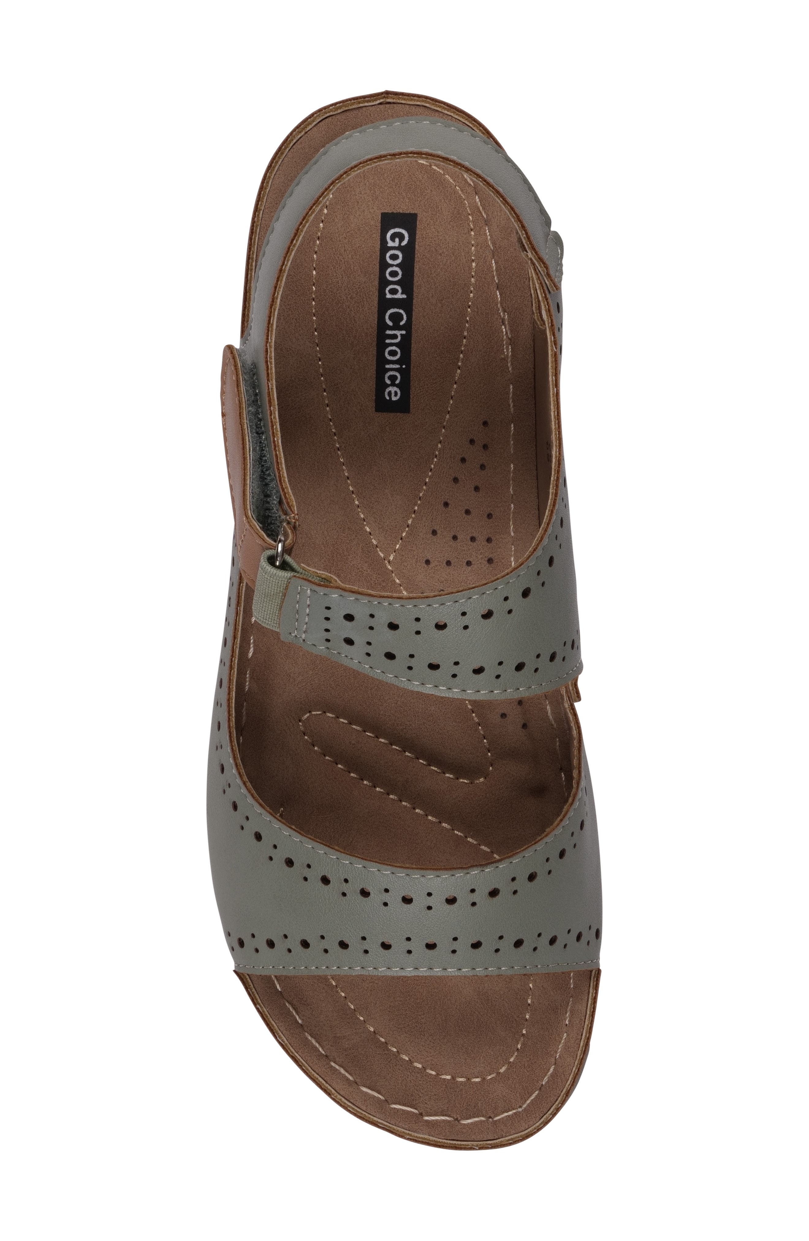 GOOD CHOICE NEW YORK Foster Ankle Strap Platform Sandal, Alternate, color, Sage