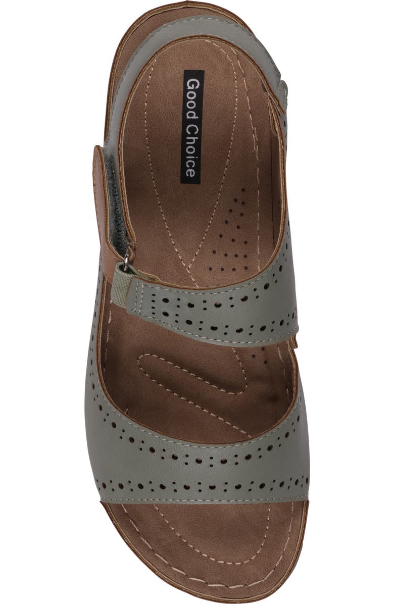 GOOD CHOICE NEW YORK Foster Ankle Strap Platform Sandal, Alternate, color, Sage