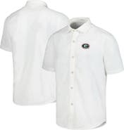 Tommy Bahama Men's Tommy Bahama White Georgia Bulldogs Coconut Point Palm Vista IslandZone Camp Button-Up Shirt