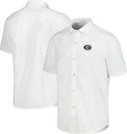 Tommy Bahama Men's Tommy Bahama White Georgia Bulldogs Coconut Point Palm Vista IslandZone Camp Button-Up Shirt