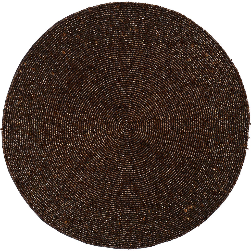 Tiramisu Beaded Placemat In Dark Copper