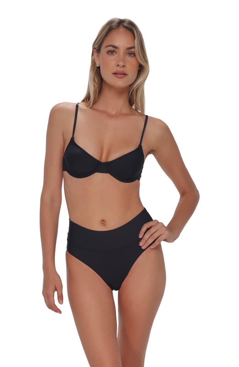 Swim Systems Laura Fold Over Bikini Swim Bottoms, Main, color, Black