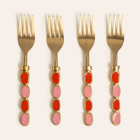 Rampur Set Of 4 Steel Dessert Fork Set