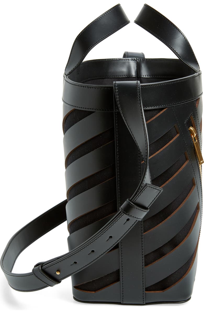 Off-White Small Cutout Diagonal Tote, Alternate, color,
