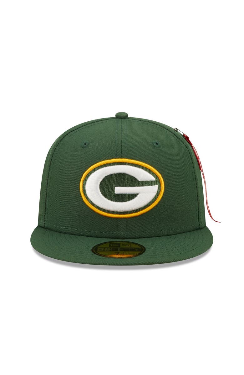 New Era x Alpha Industries Men's New Era x Alpha Industries Green Green Bay Packers Alpha 59FIFTY Fitted Hat, Alternate, color, Green