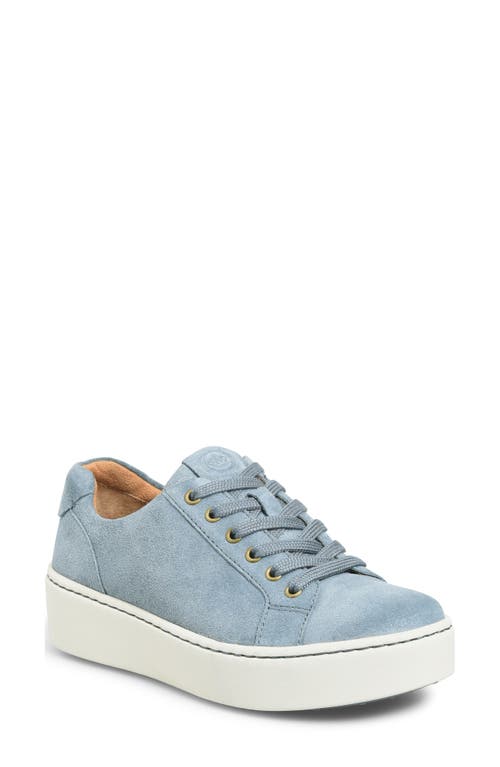 Børn Mira Platform Sneaker in Light Blue Suede 