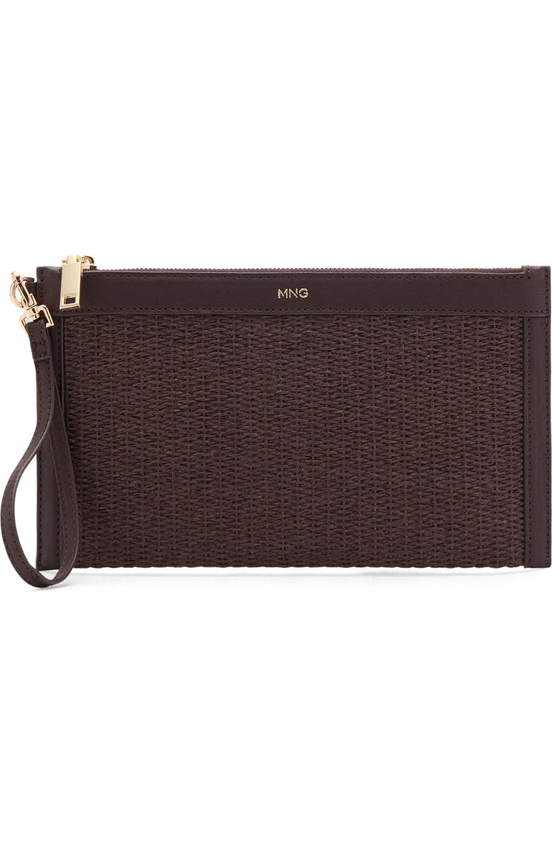 MANGO Woven Rattan Clutch, Main, color,