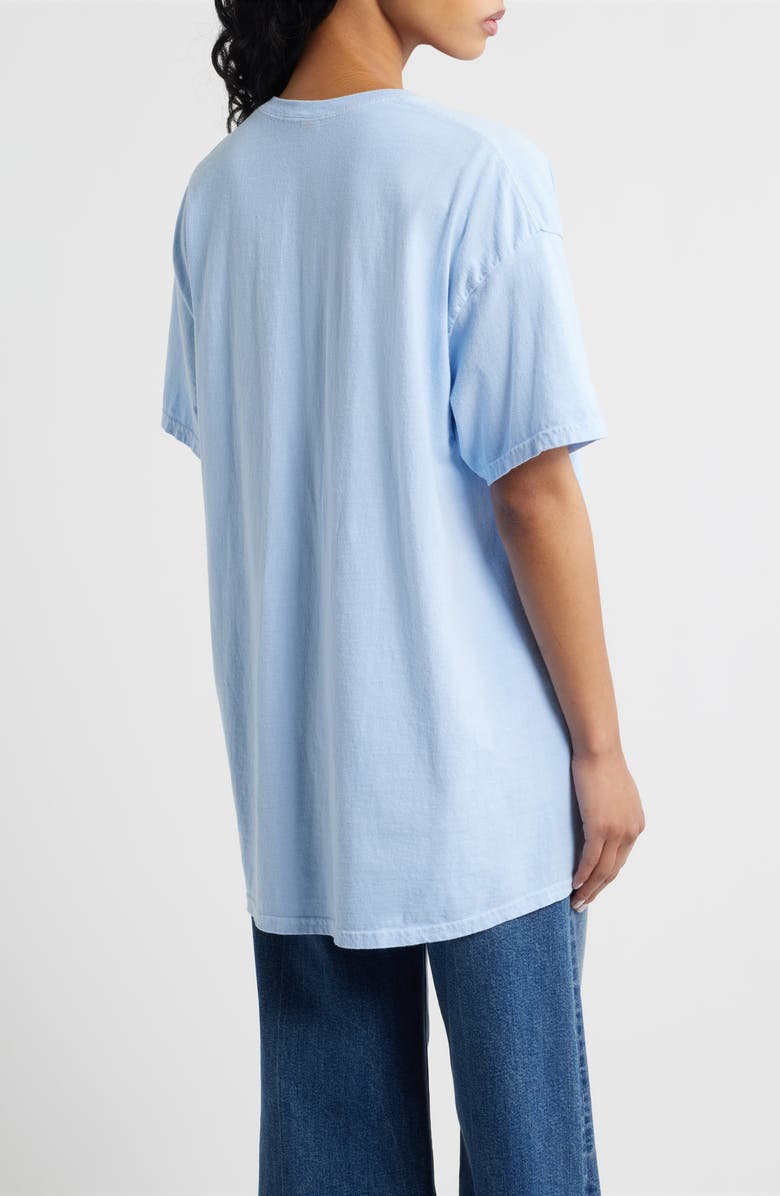 Merch Traffic Nirvana Smiley Cotton Graphic T-Shirt, Alternate, color, Light Blue