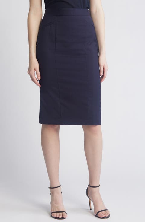 Vanorda Virgin Wool Pencil Skirt
